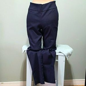 Navy Pullon Straight Pants 10